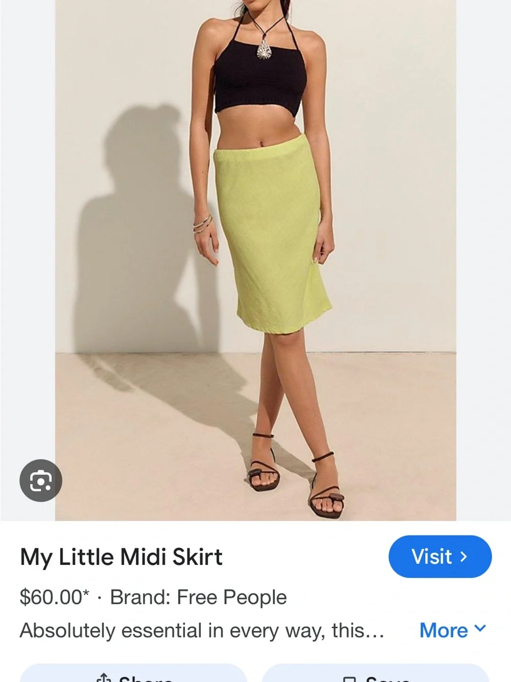 Free People My Little Midi Skirt in Fudge Large NWT